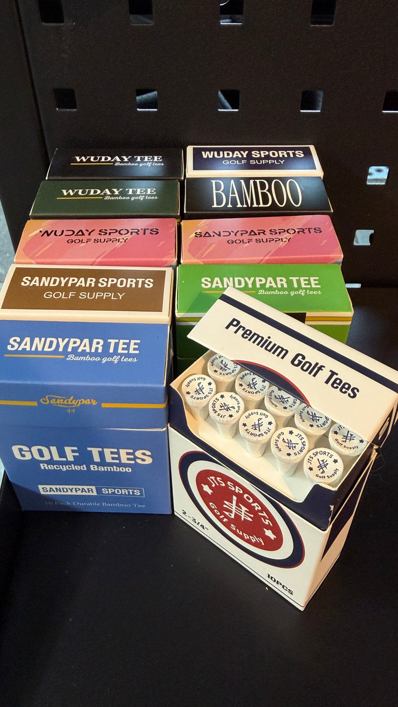 Creative Eco-Friendly Bamboo Golf Tee Set of 10, 7cm, Gift Boxed with Marked Scale for Ball Placement
